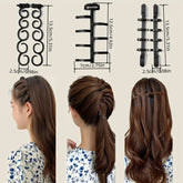 1/3/5pcs Effortless Hair Styling With Hair Twist Styling Bun Maker Braider Roller Hook For Women